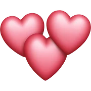 Three hearts sticker