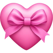 pink heart with bow sticker