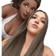 intimate moment with dark beauty sticker