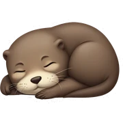 cute otter sleeping sticker