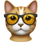 Cat with sunglasses sticker