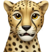 A cheetah holding a sigh that says glomour  sticker