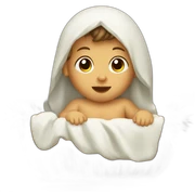 baby jesus in manger sticker