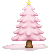 Light pink Christmas tree  sticker
