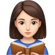 Brunette girl reading  sticker