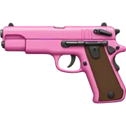 Pink gun sticker