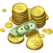 money and coins sticker