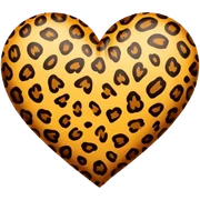 Leopard print heart sticker