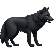 Black Wolf Pair sticker