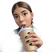 girl with leather jacket cup sticker