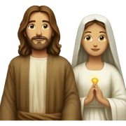 Jesus and mary sticker