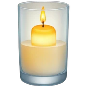 candle in water glass sticker