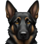 Black German shepherd  sticker