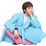 brown haired girl in shadows sticker