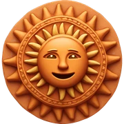 Terracotta sun sticker