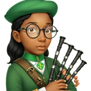 Green Bagpiper sticker