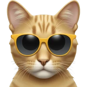 Cat with sunglasses sticker