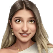 smiling girl with jewelry sticker