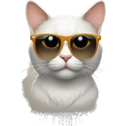 Cat with sunglasses sticker