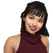 smiling girl in horror theme sticker