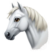 White horse sticker