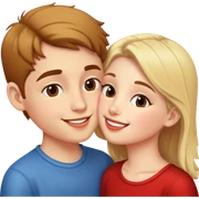Girl and boy kissing  sticker
