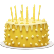 Yellow Spiky Cake sticker