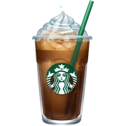 Starbuck ice coffee with ice cubes sticker