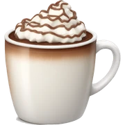 hot chocolate with cream  sticker