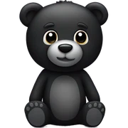 black teddy bear  sticker