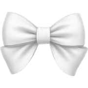 White bow  sticker