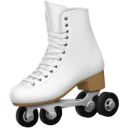 Patin de cuatro ruedas blanco sticker