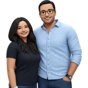 smiling couple outdoors together sticker