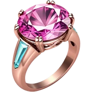 Pink crystal ring for spiritual protection sticker