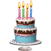 Birthday cake sticker