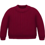 Burgundy sweater sticker