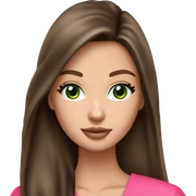 pink victoria secret robe on brunette long hair girl with white skin and green eyes  sticker