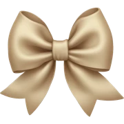 Beige bow sticker