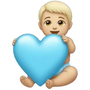 Baby blue heart  sticker