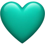 Teal heart sticker