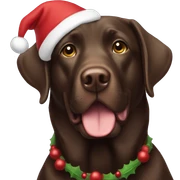 Chocolate lab Christmas  sticker