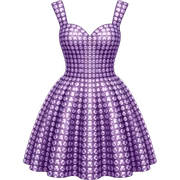 Pruple dress covered in shining diamonds  sticker