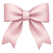 Pale pink bow  sticker