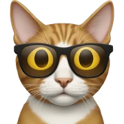 Cat with sunglasses sticker