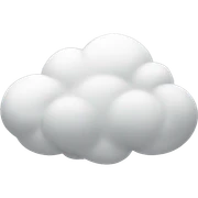 One white cloud sticker