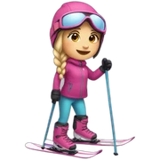 girl on a ski sticker