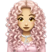 hime gyaru girl, curls, long eyelashes,  sticker