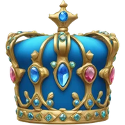 Blue crown sticker