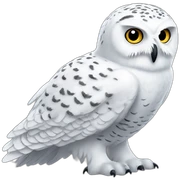 Snowy owl full body sticker