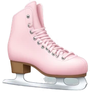 pastel pink ice skates sticker